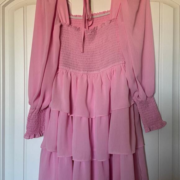Pink Ruffle Layered Dress XS - Picture 4 of 5